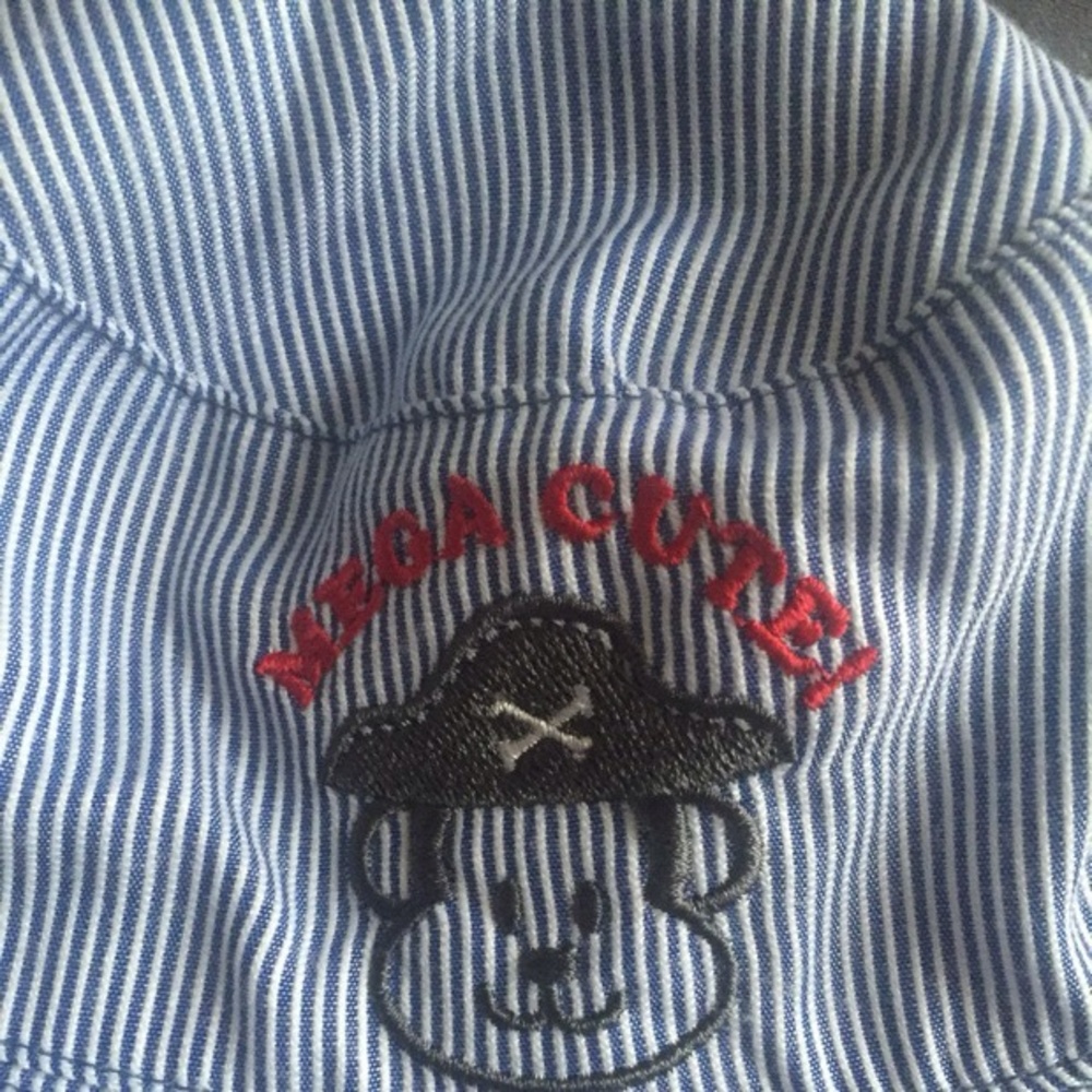 Blue Stripped "Mega Cute" Hat - Picture 3 of 4